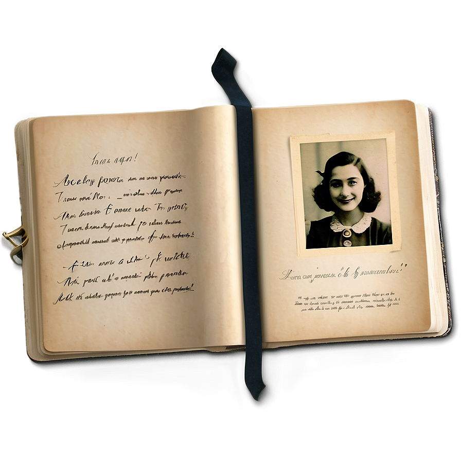 Anne Frank Diary Pages Png 06242024 PNG