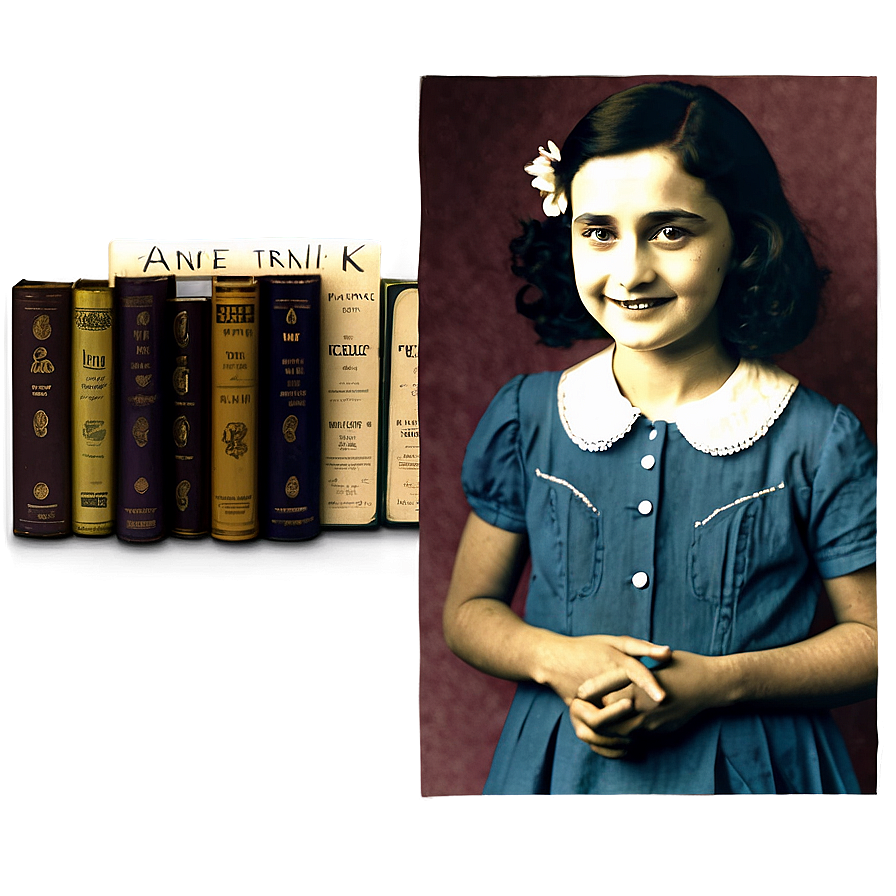 Anne Frank Portrait Png 06242024 PNG