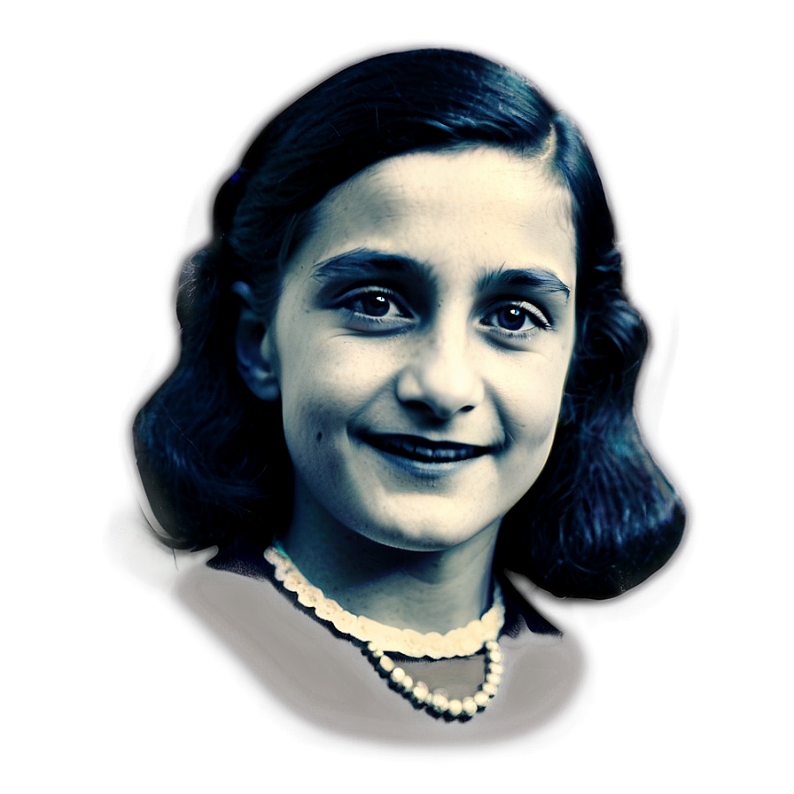 Anne Frank Portrait Png Wuo74 PNG