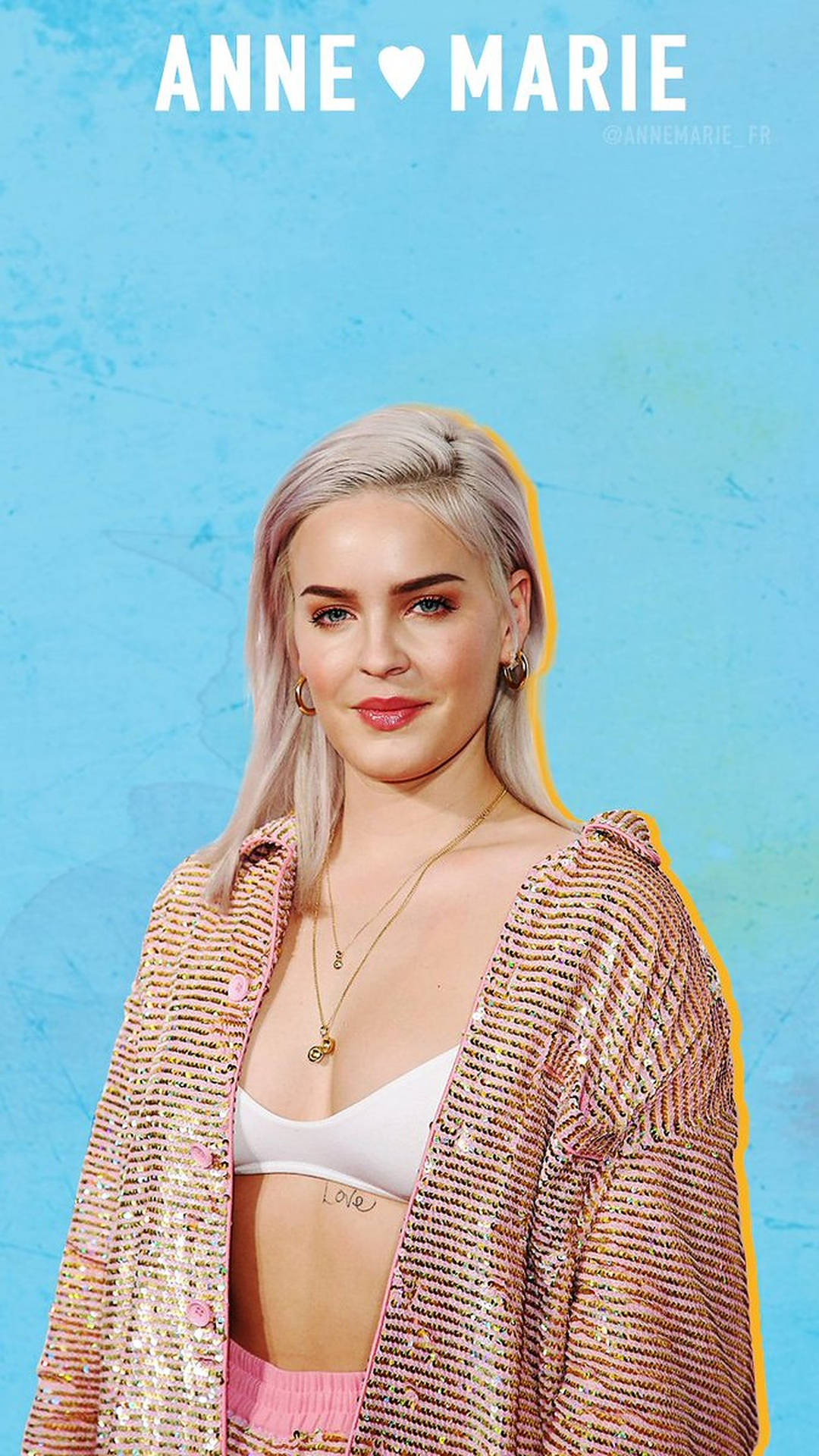 Anne-marie Light Blue Poster Background