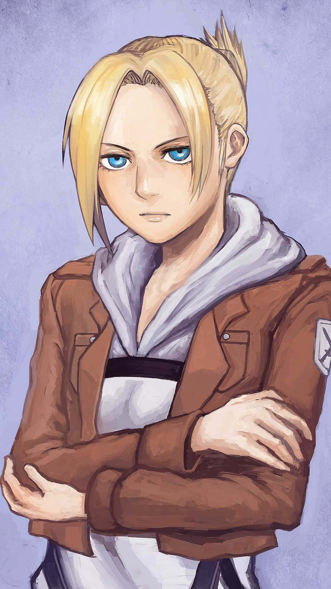 Annie Leonhart, the determined and resilient female protagonist of the popular anime Attack on Titan Wallpaper