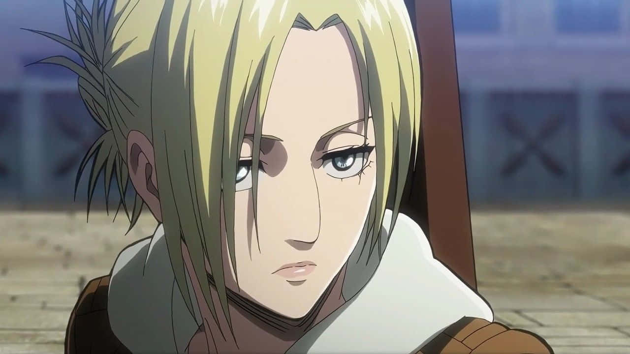 Annie Leonhart, the formidable warrior from Attack on Titan Wallpaper