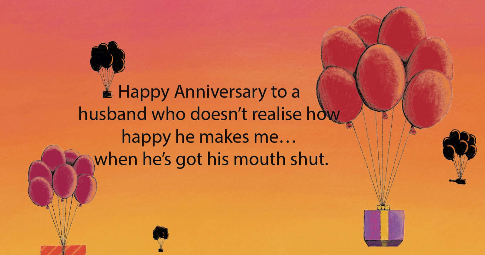 Anniversary Comedy Quote Balloons Wallpaper
