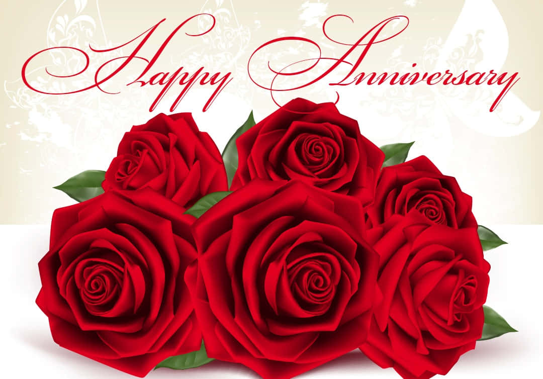 Six Roses Happy Anniversary Picture