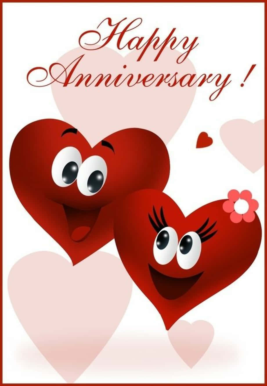 Cute Red Hearts Happy Anniversary Picture