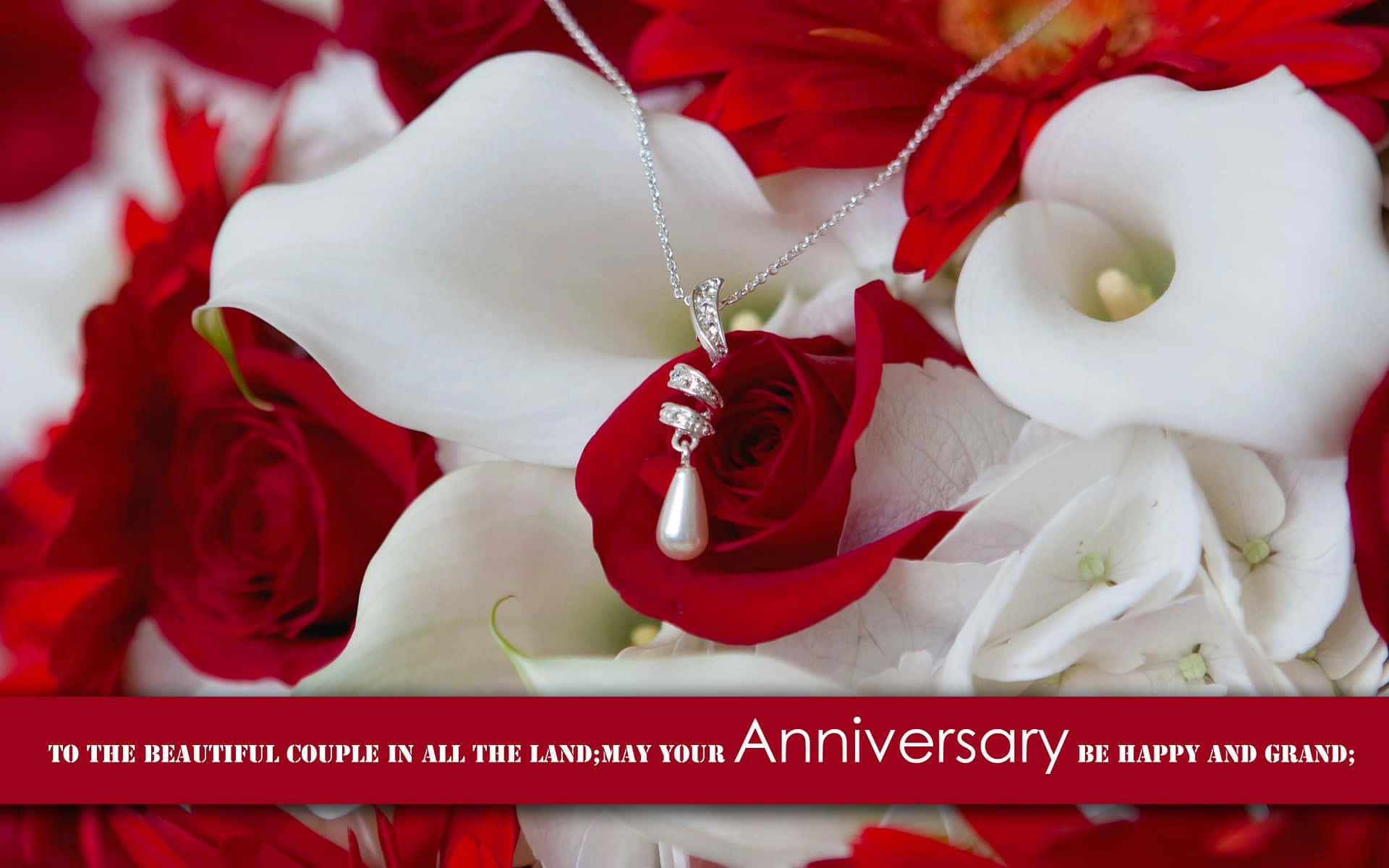 Anniversary Greeting With Necklace Picture
