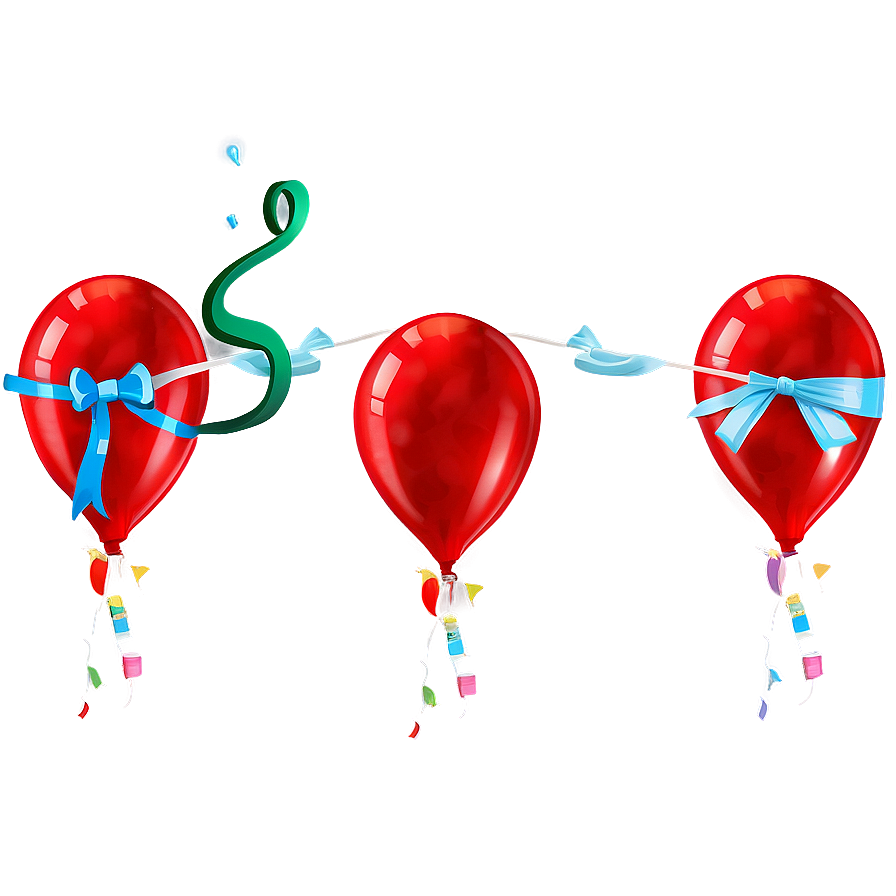 Anniversary Red Balloons Png 58 PNG