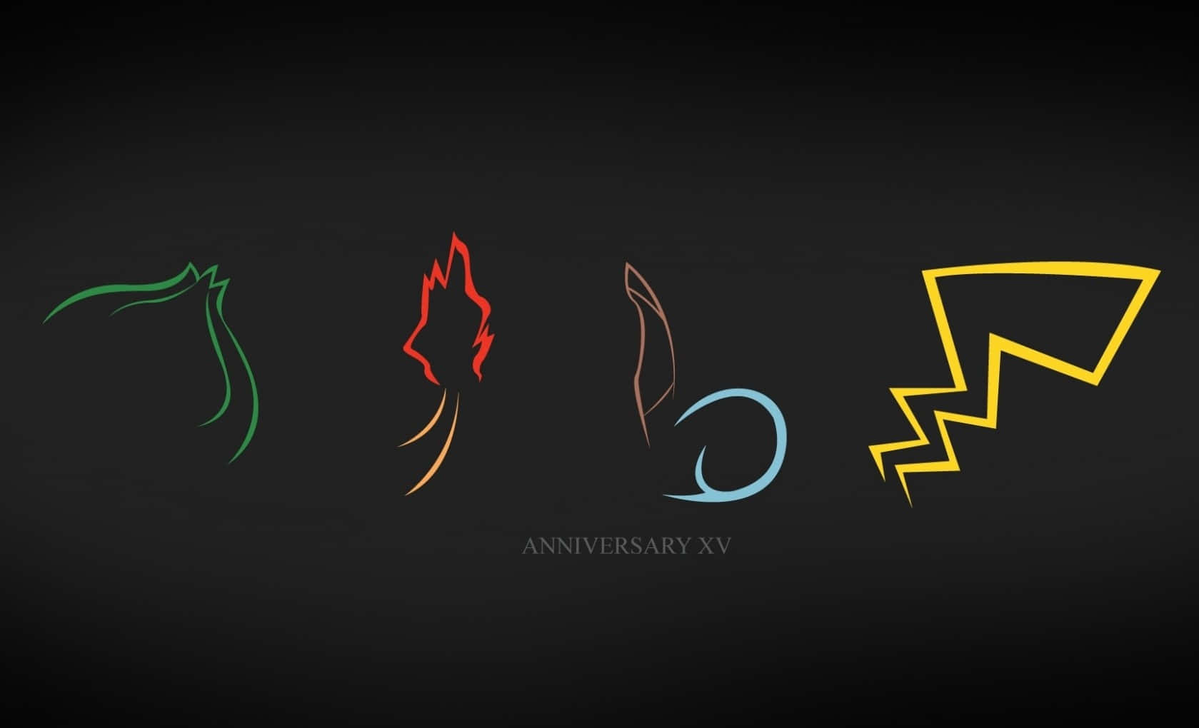 Anniversary With Pokémon Starters Wallpaper