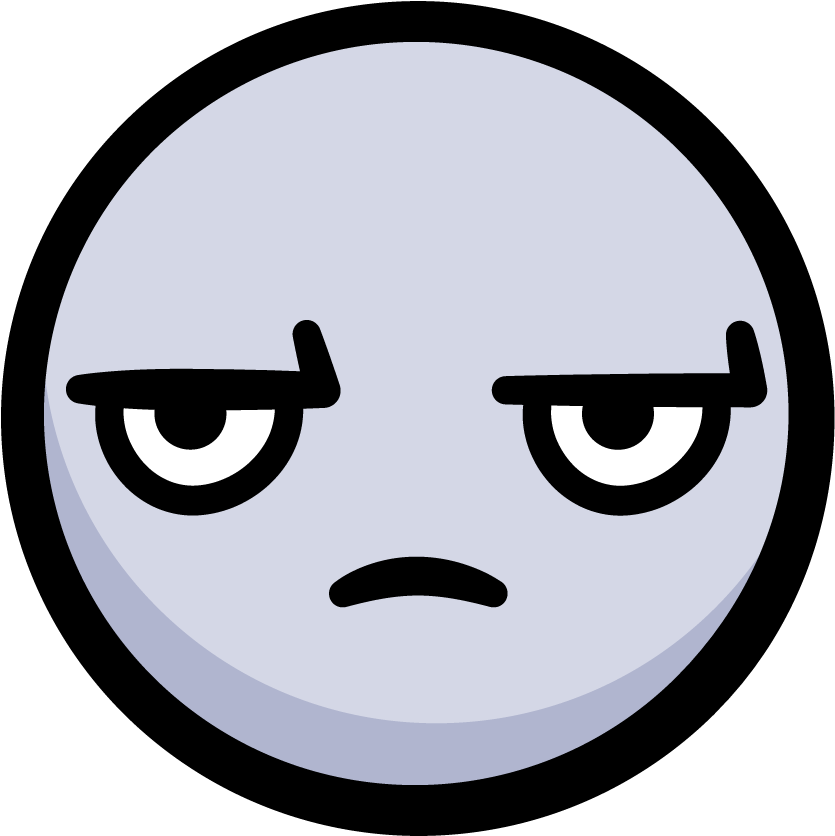 Annoyed Expression Cartoon Face PNG