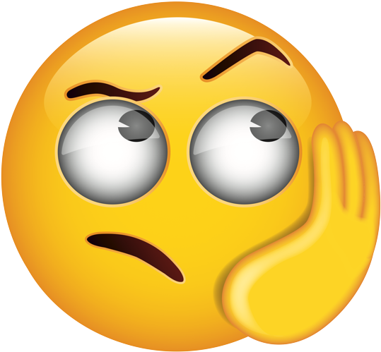 Download Annoyed Face Emoji Hand Gesture.png | Wallpapers.com