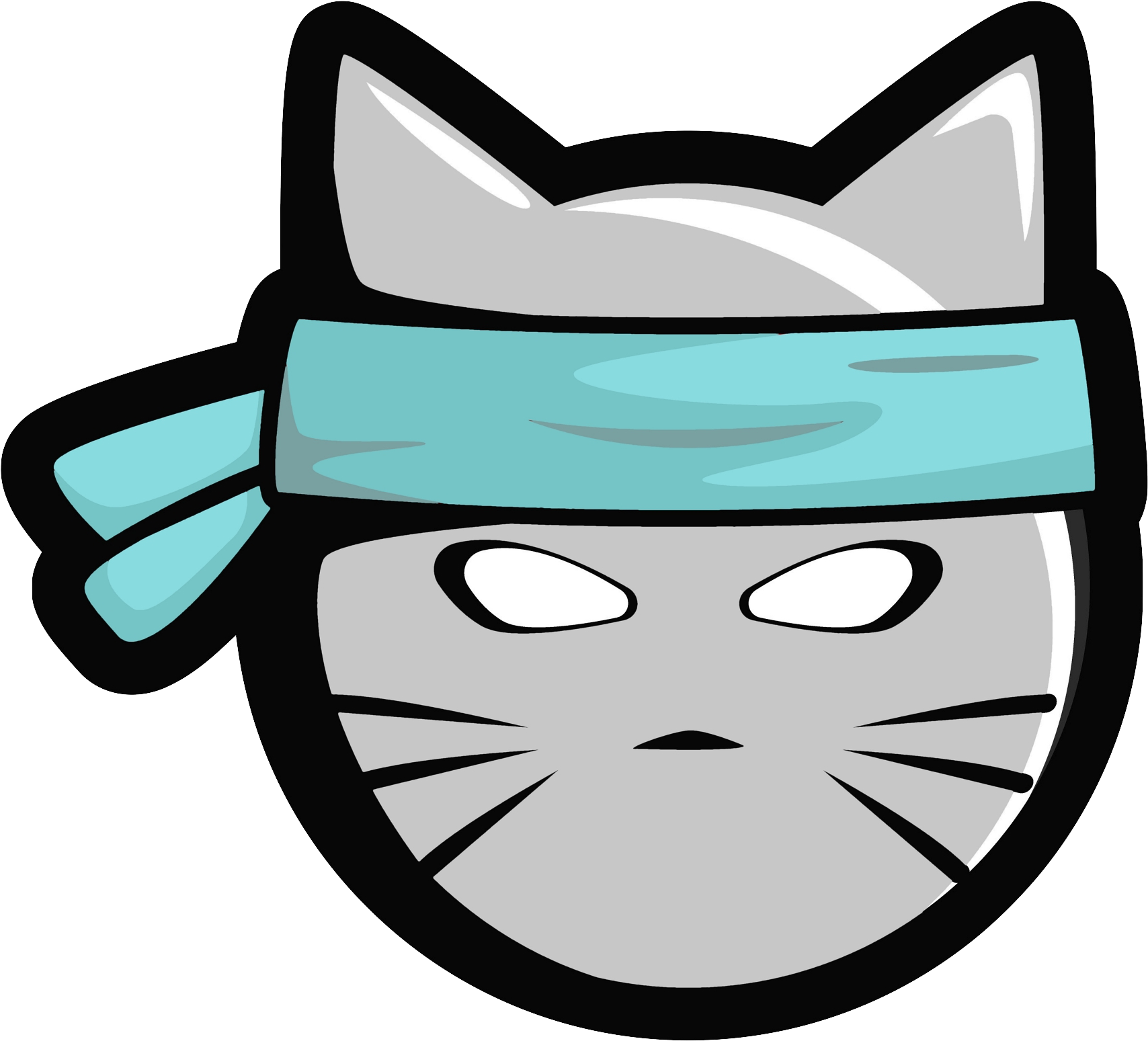 Annoyed Ninja Cat Cartoon PNG