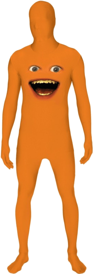 Annoyed Orange Character PNG