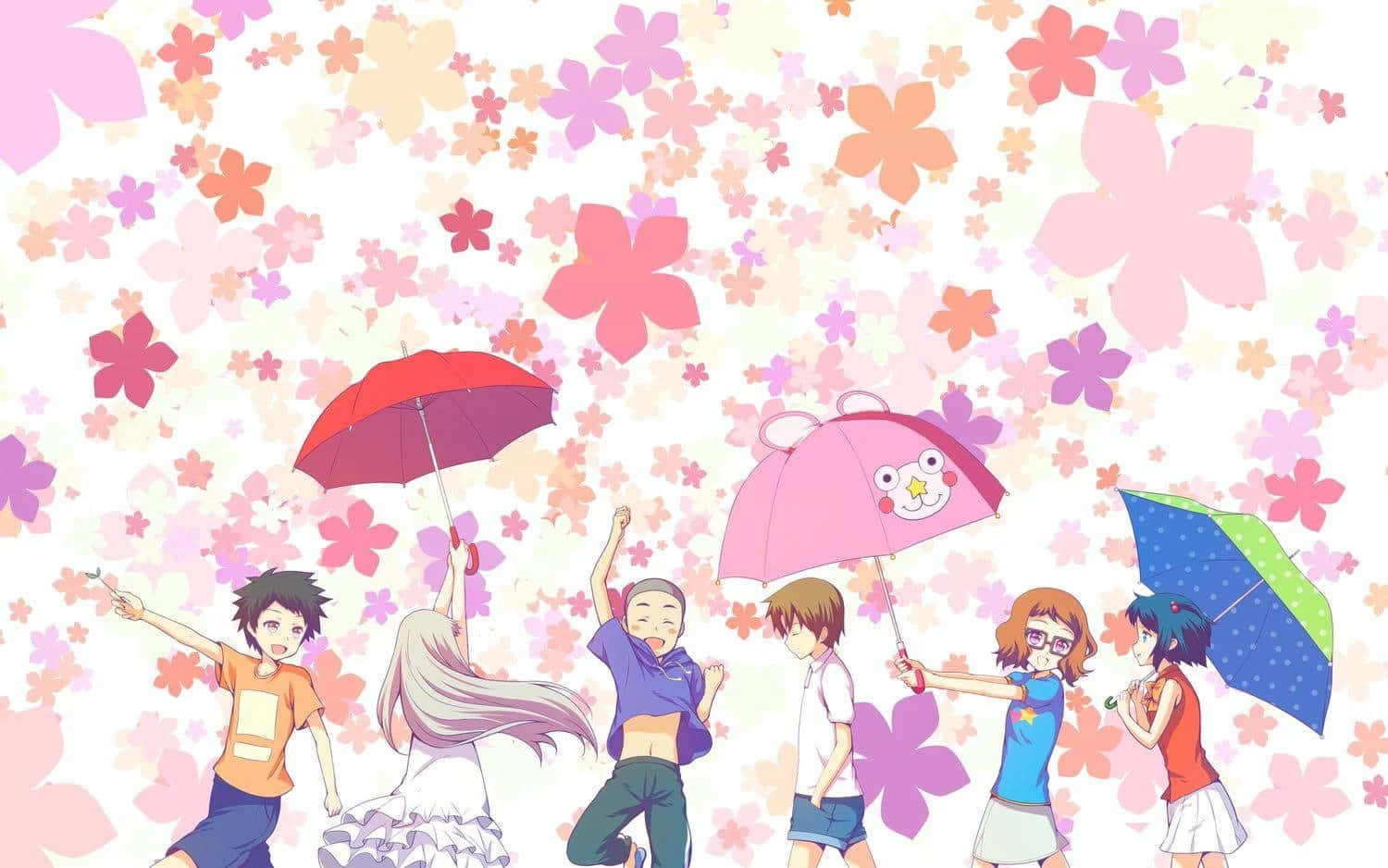 Friends forever — Jintan and the "Super Peace Busters" from anime series Anohana