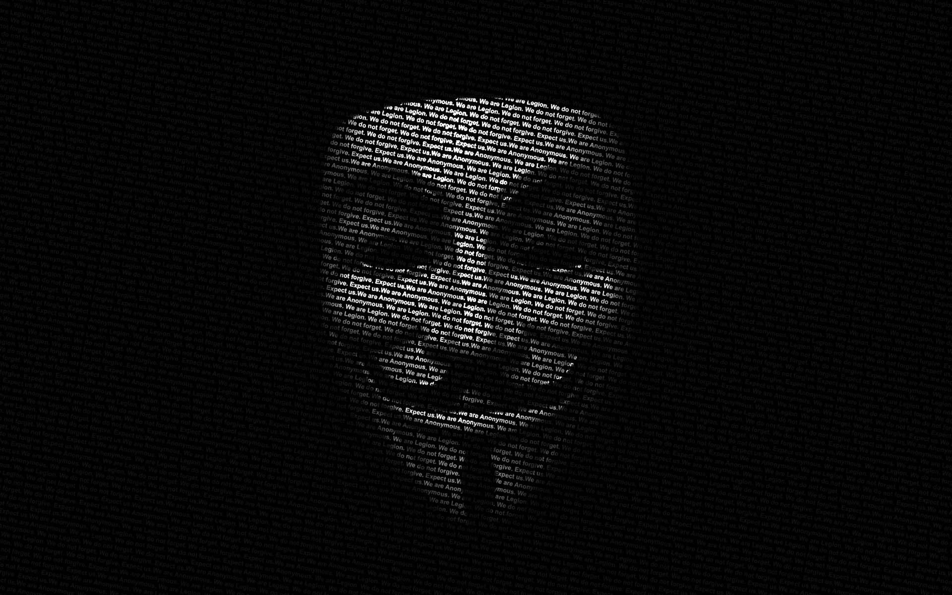 Anonym Maske Cool Sort Baggrund Wallpaper