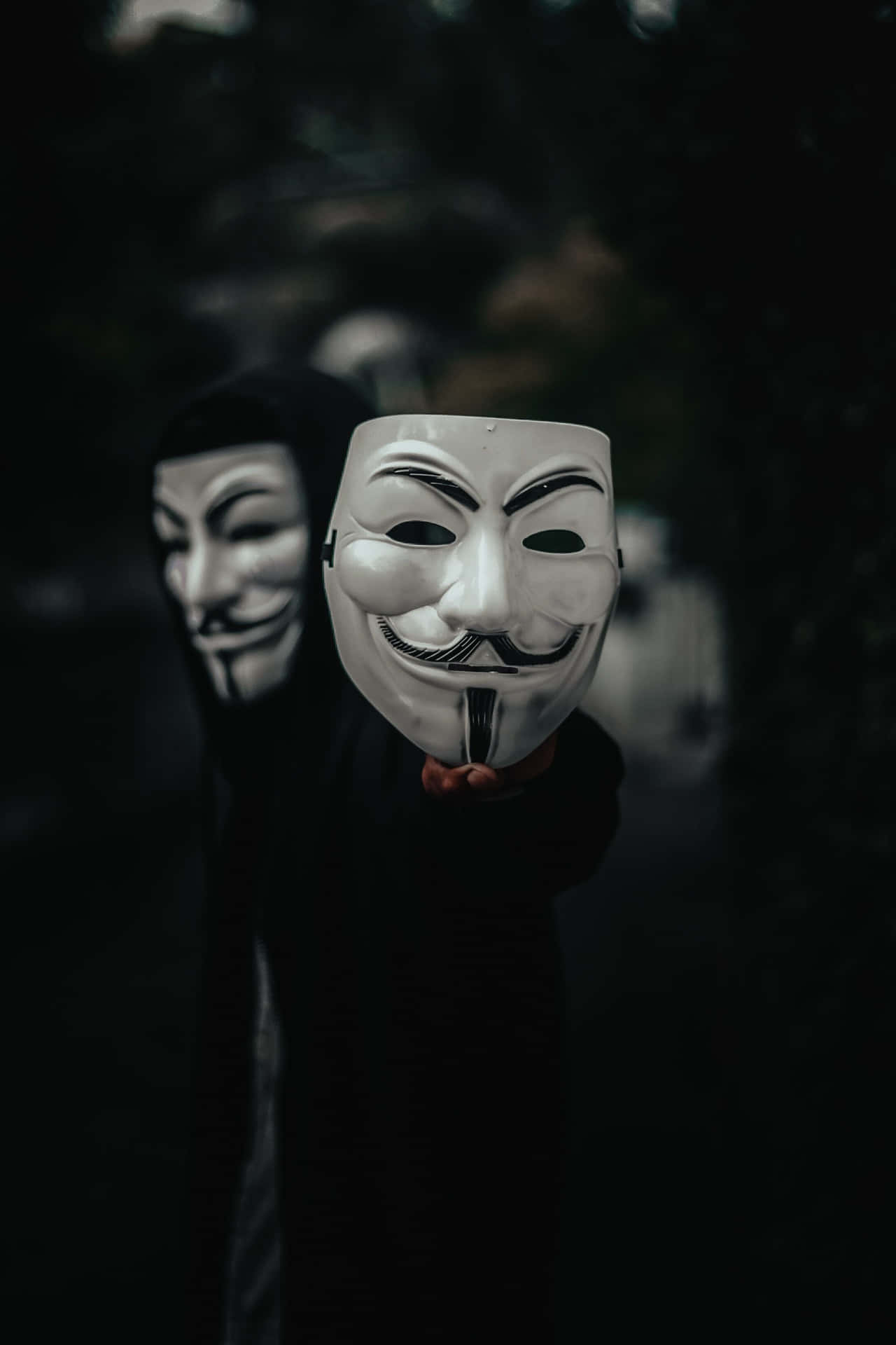 Anonymmörk Mask Pojke. Wallpaper