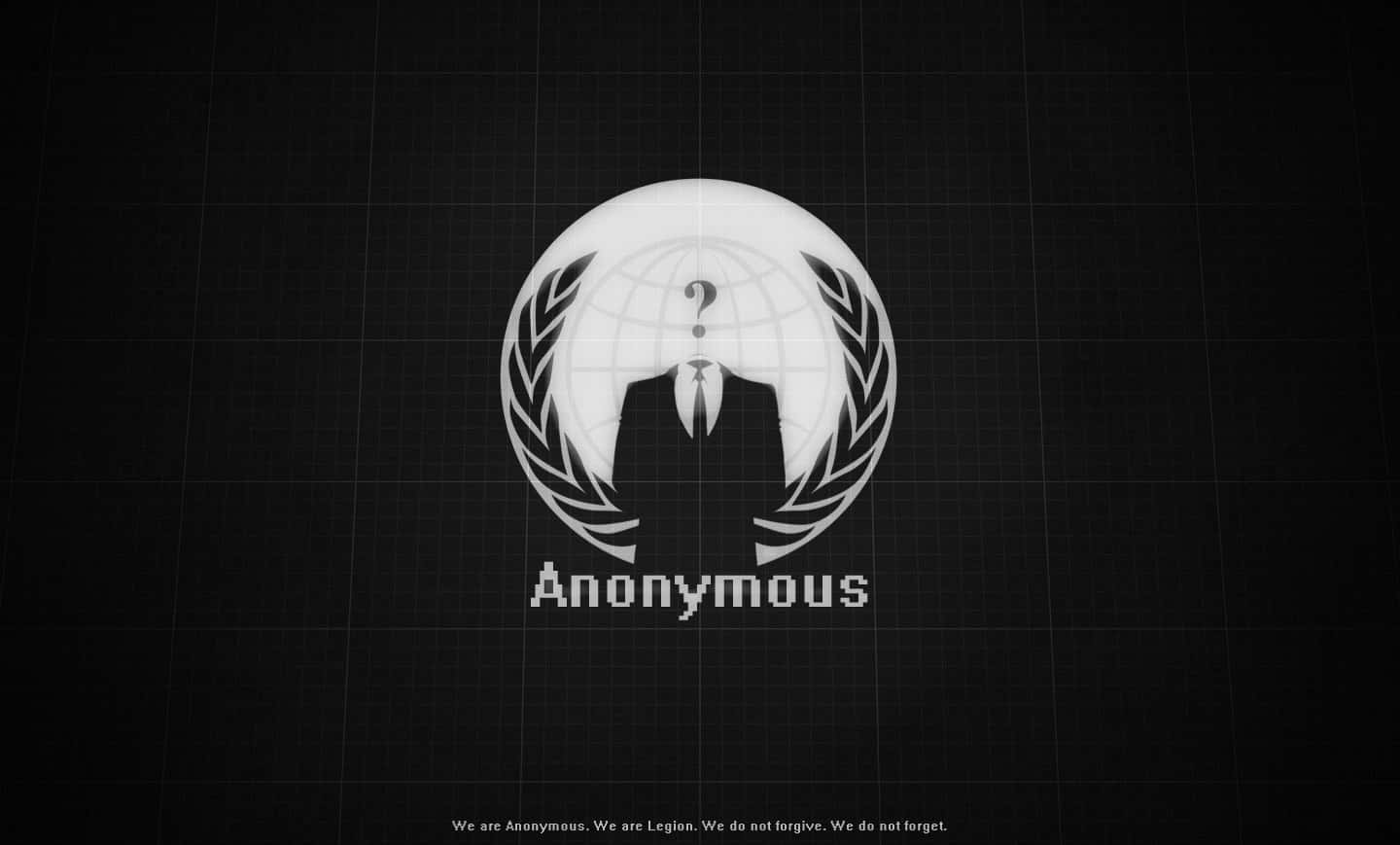 Anonymous Logo On A Black Background Wallpaper