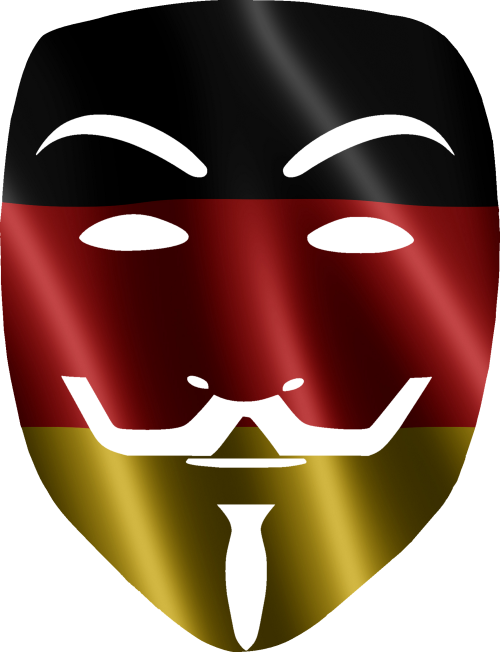 Anonymous Mask Germany Flag Design PNG