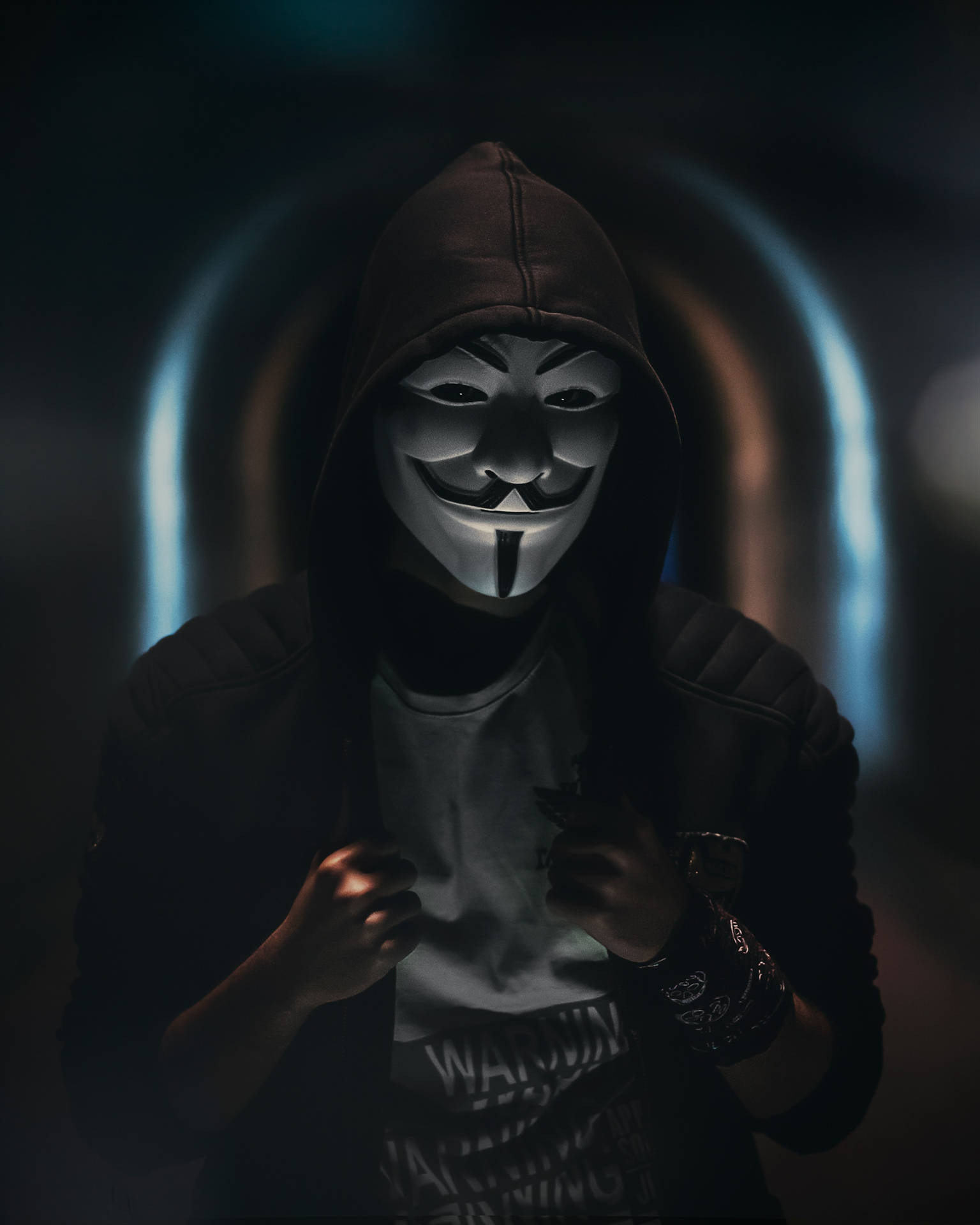 Anonymous, Mask, Hood, Dark, Man
