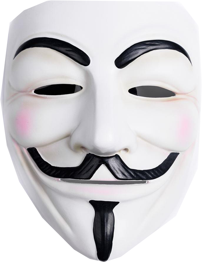 Anonymous Mask Iconic Design PNG