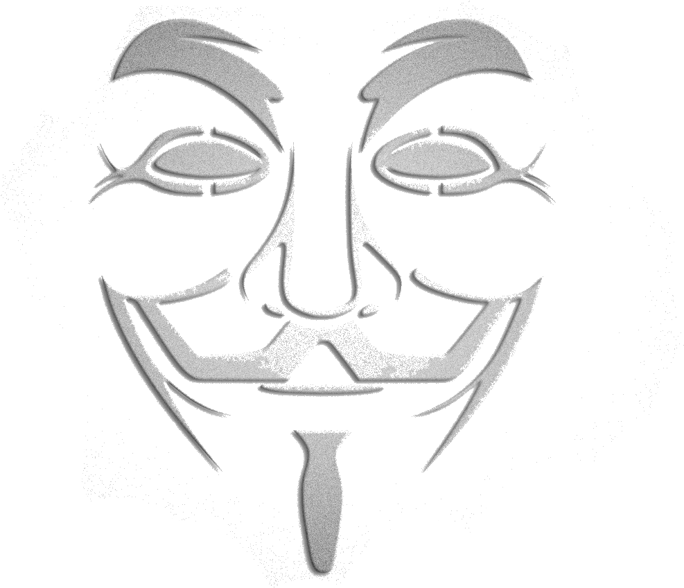 Anonymous Mask Sketch Art PNG