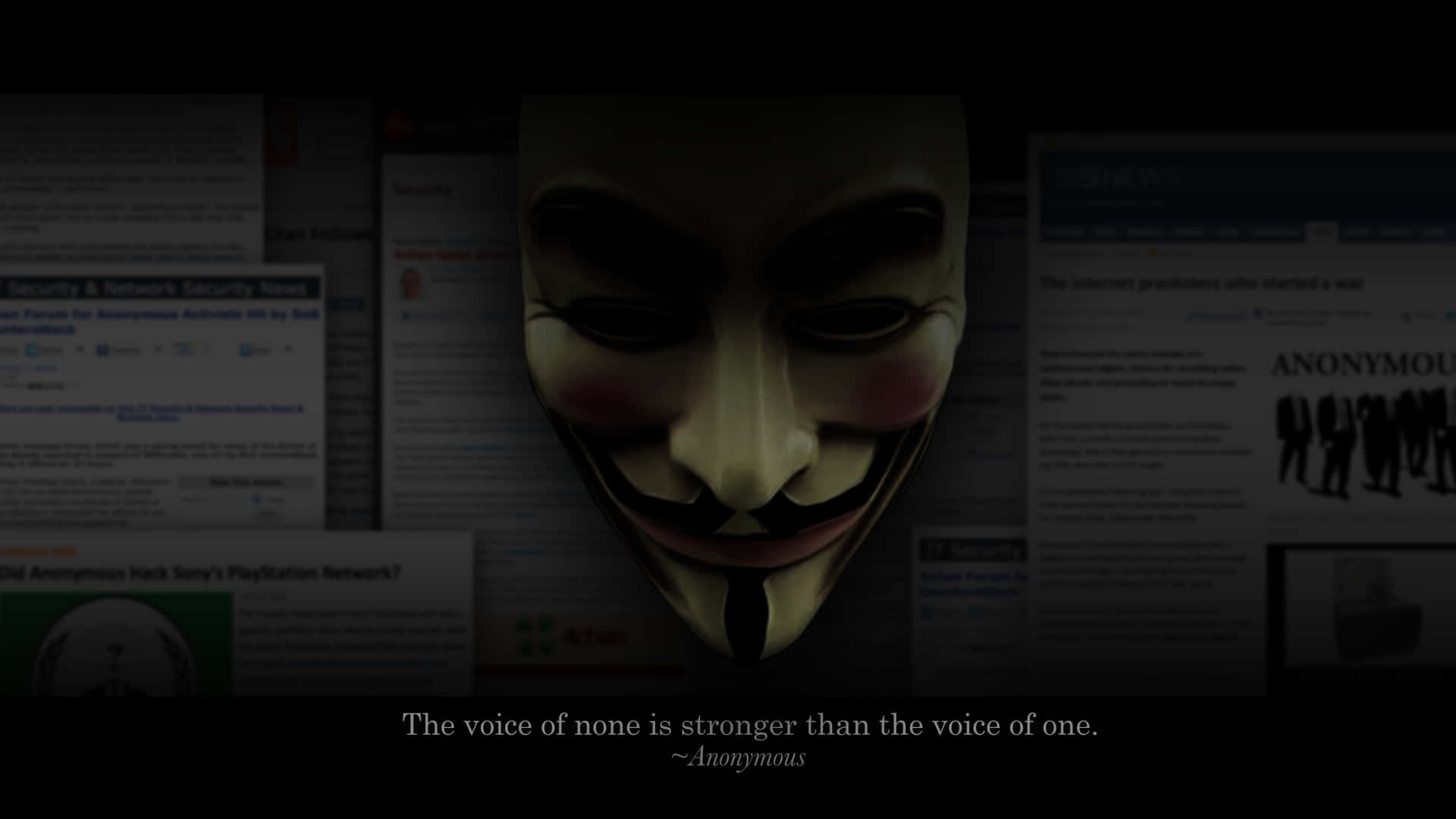 Anonymous Voiceof None Wallpaper Wallpaper