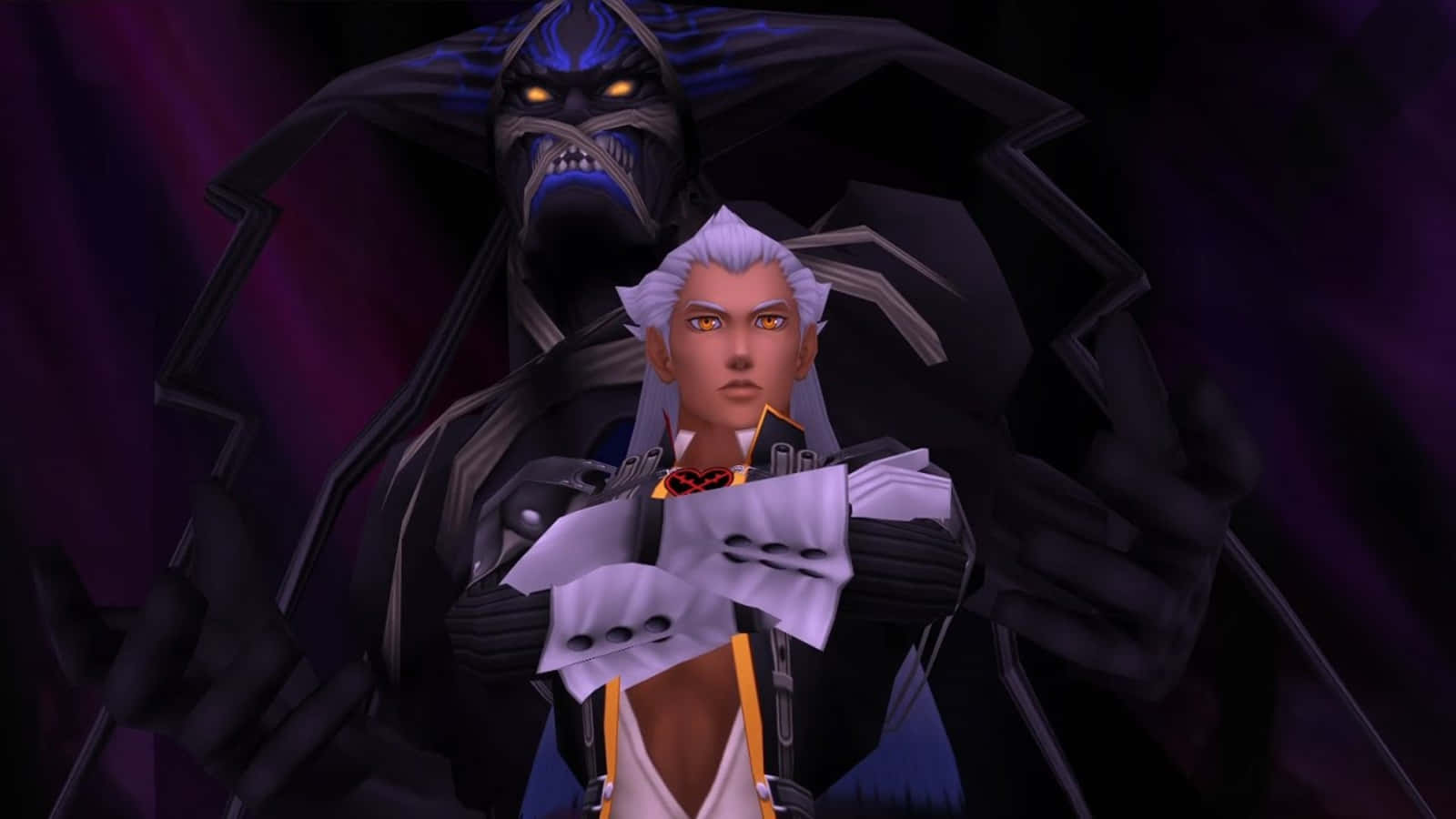 Ansem Seeker of Darkness in a dramatic pose Wallpaper