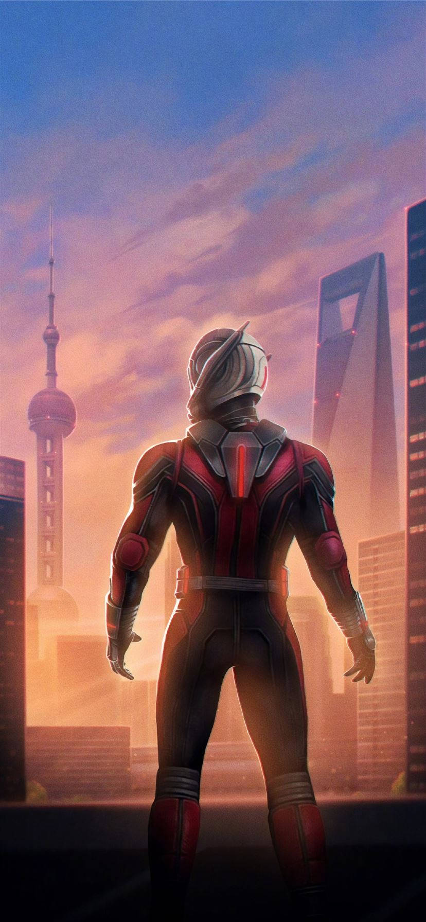 Ant-man In Città Marvel Iphone Xr Sfondo