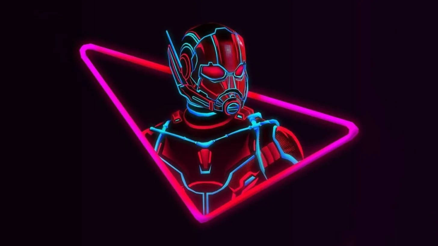 Antman Im Neon-design Wallpaper