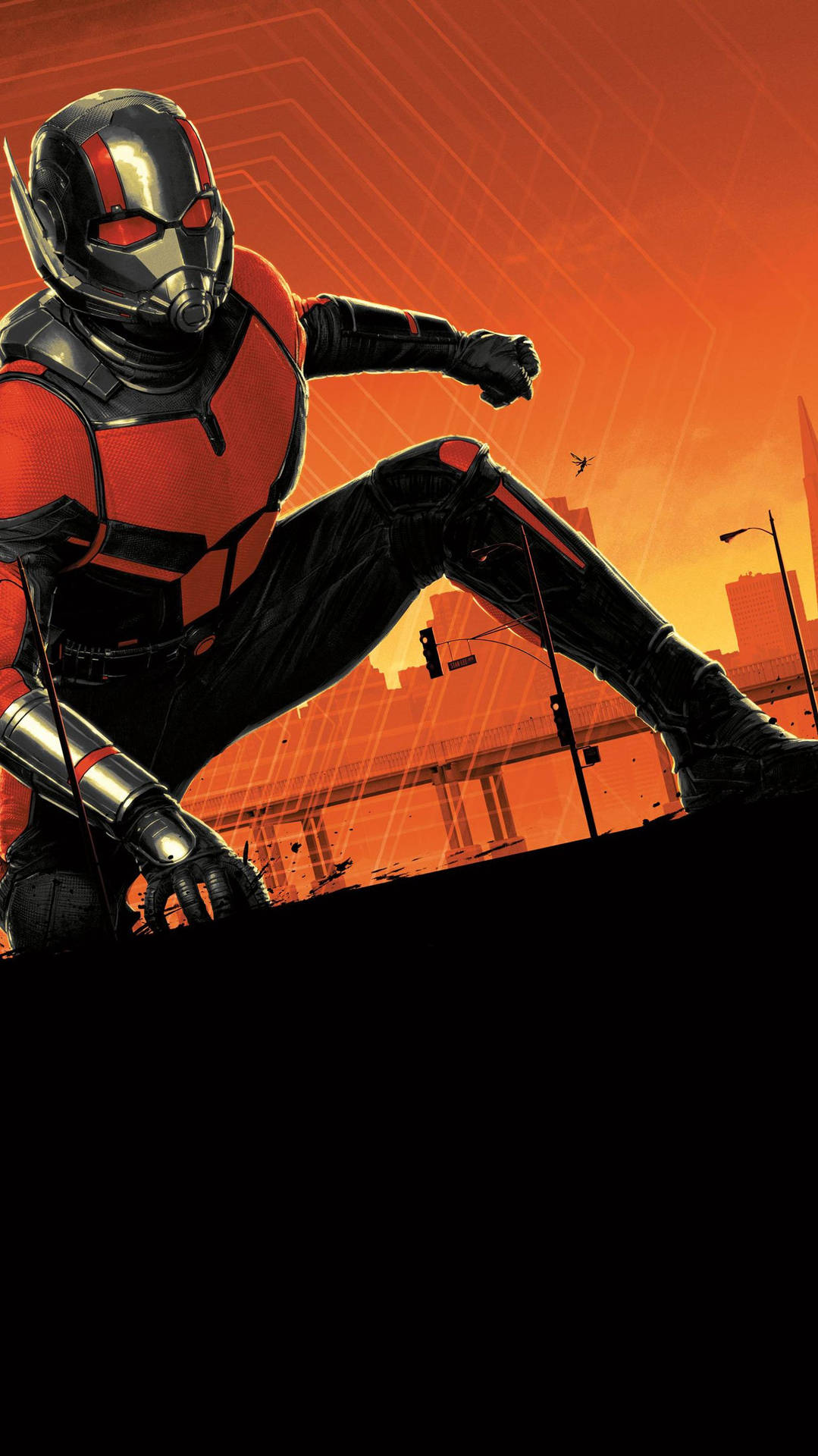Antman Superheld Animierte Pose Wallpaper