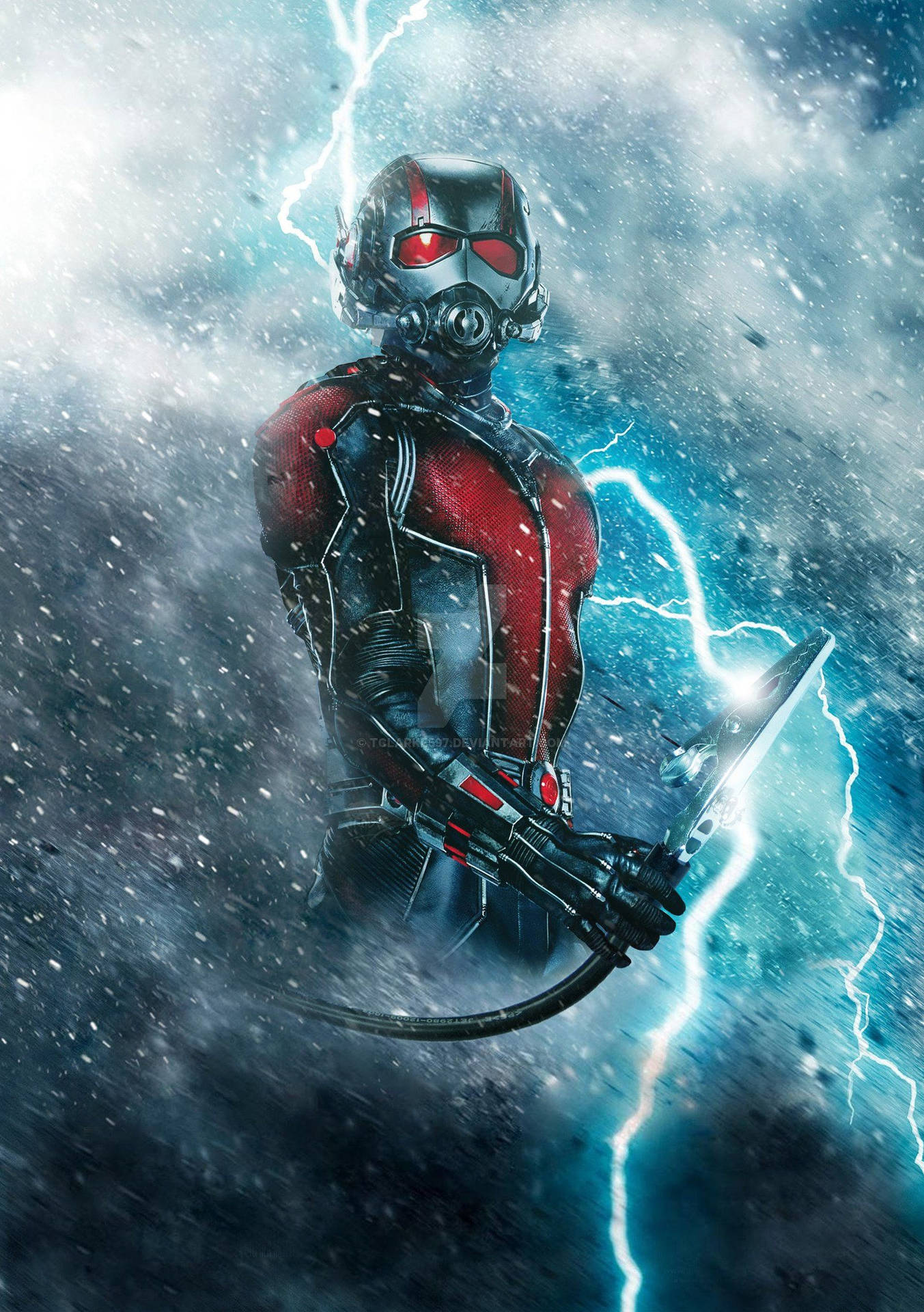 Ant Man Superhero Electricity Wallpaper