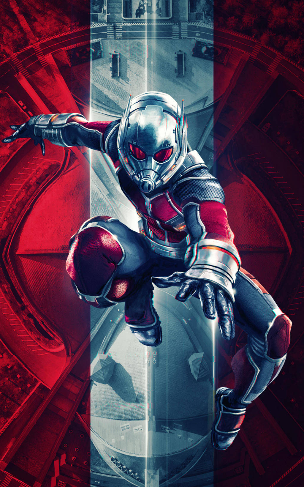 Antman Superheld Springen Wallpaper
