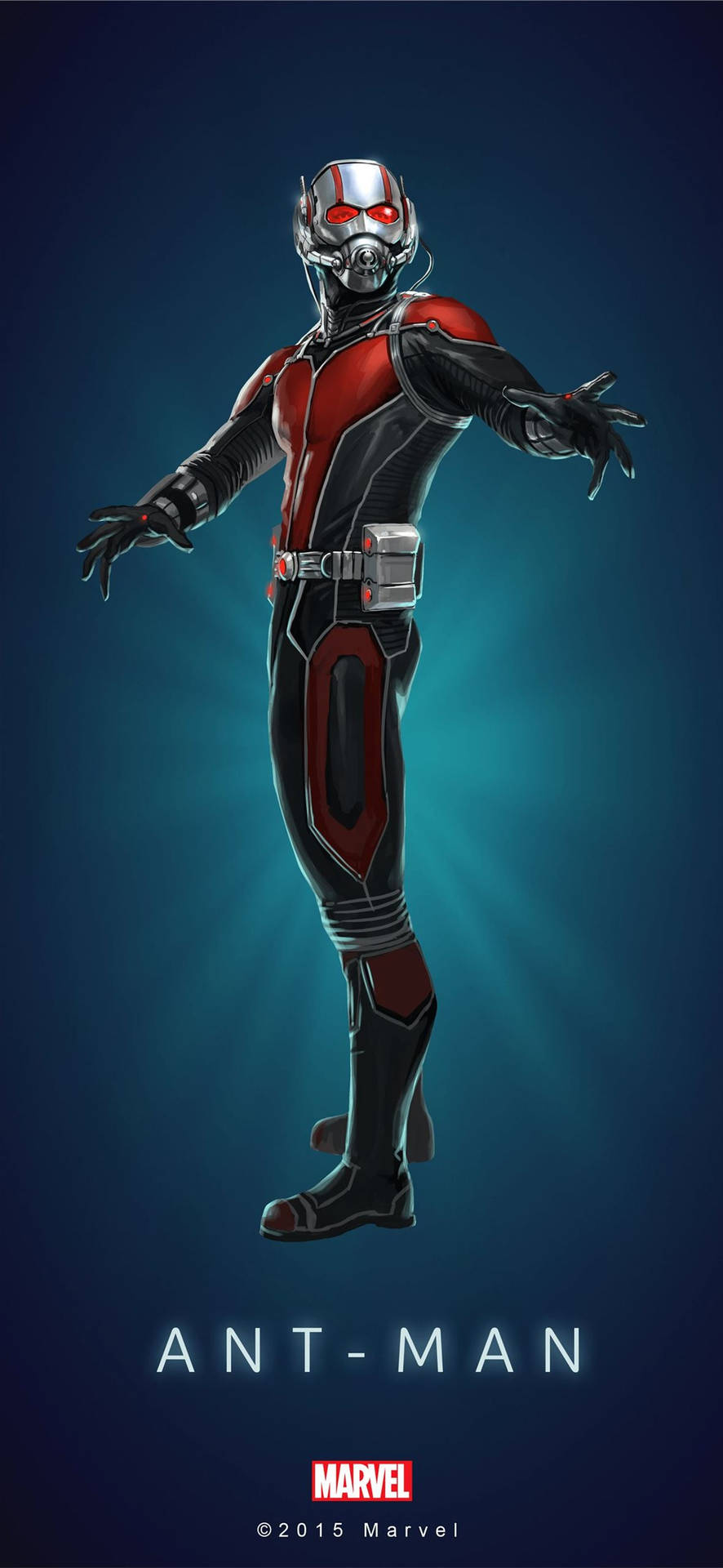 Antman Superheld Offene Arm Wallpaper