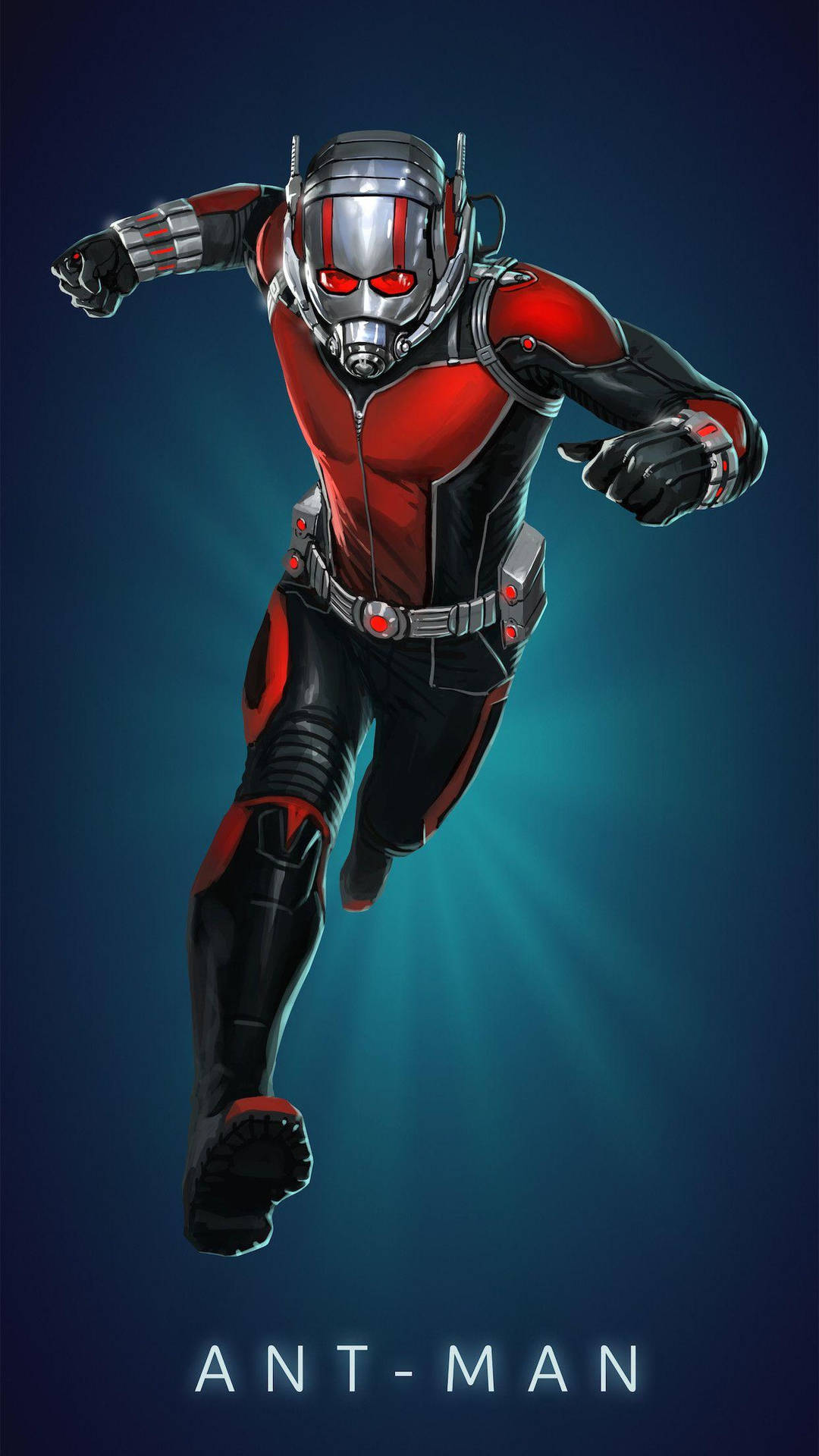 Antman Superhjälte Som Springer Wallpaper