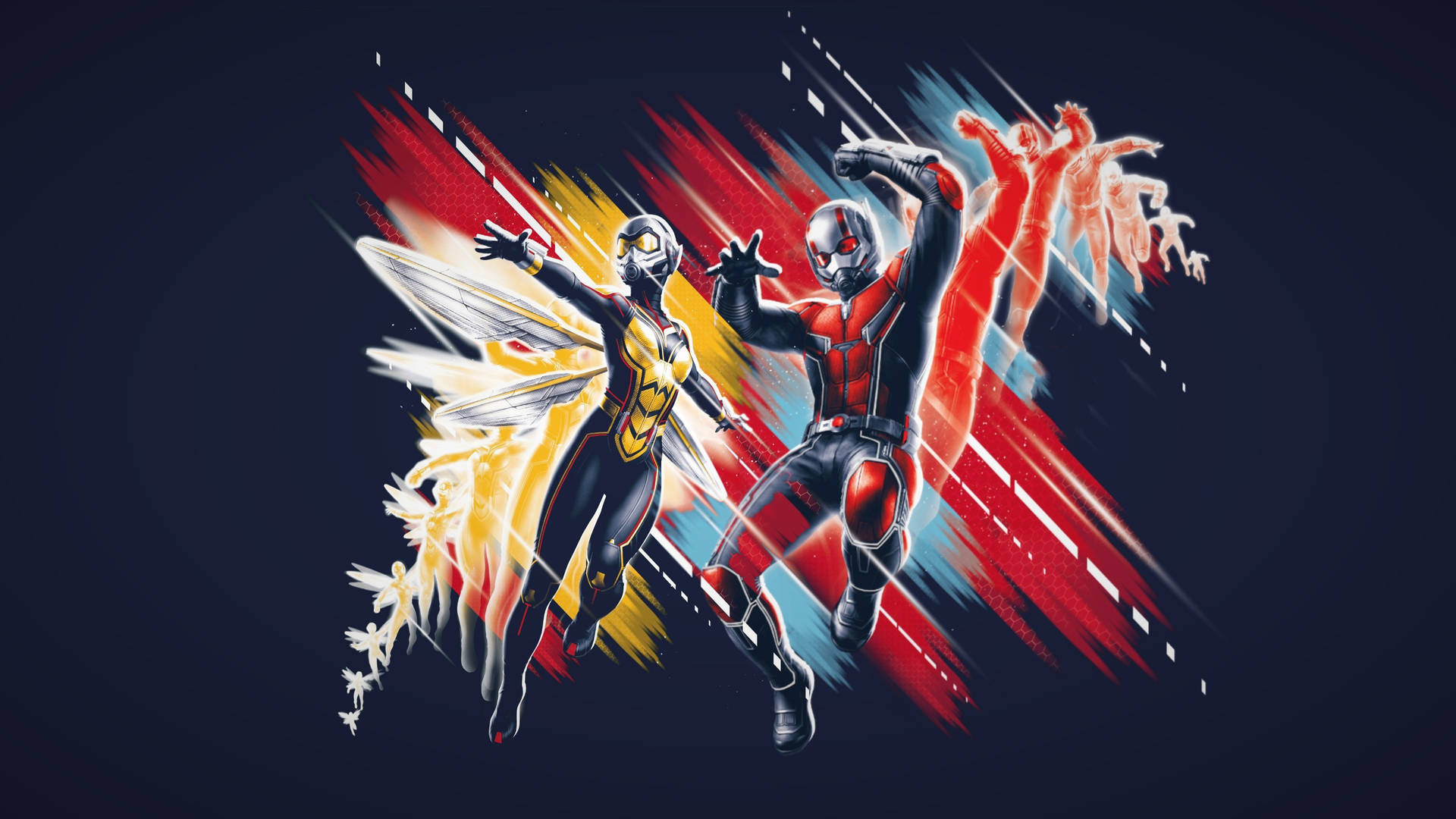 Antman Superheld & Wasp Kunst Wallpaper