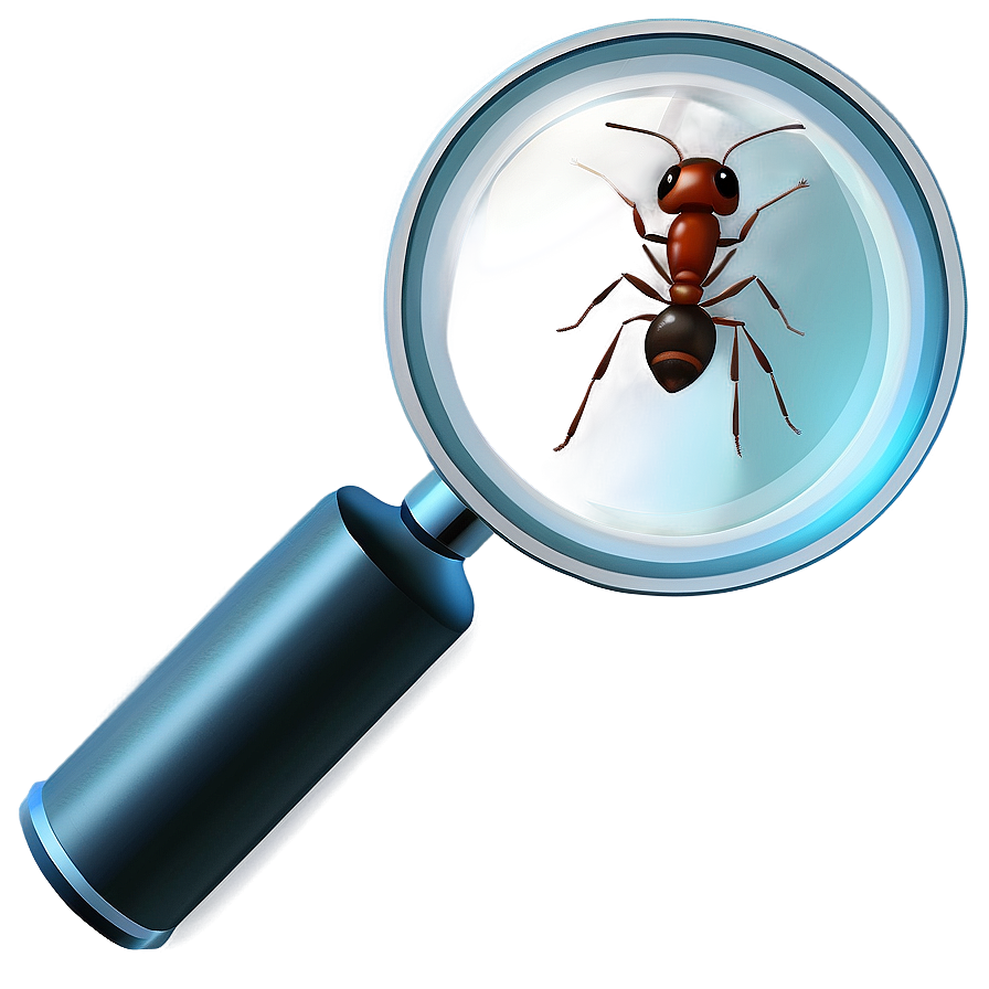 Ant Under Magnifying Glass Png 05242024 PNG