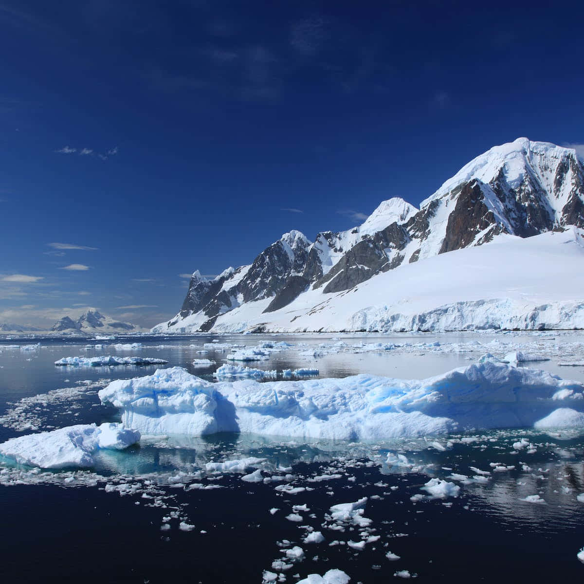 Majestätiskvy Över Den Isiga Kontinenten Antarktis.