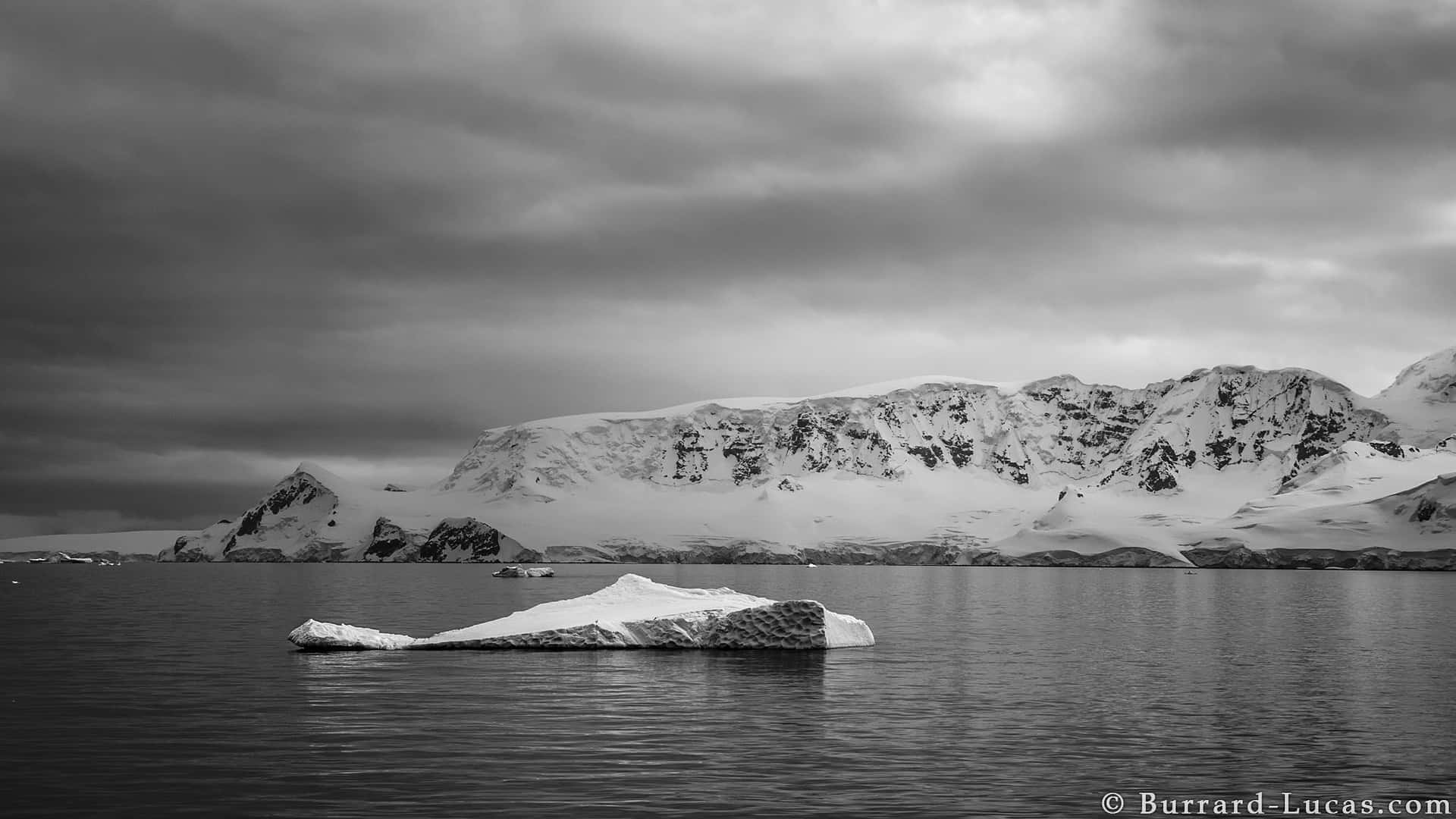 Etsmukt Snapshot Af Drømmende Landskaber I Antarktis.