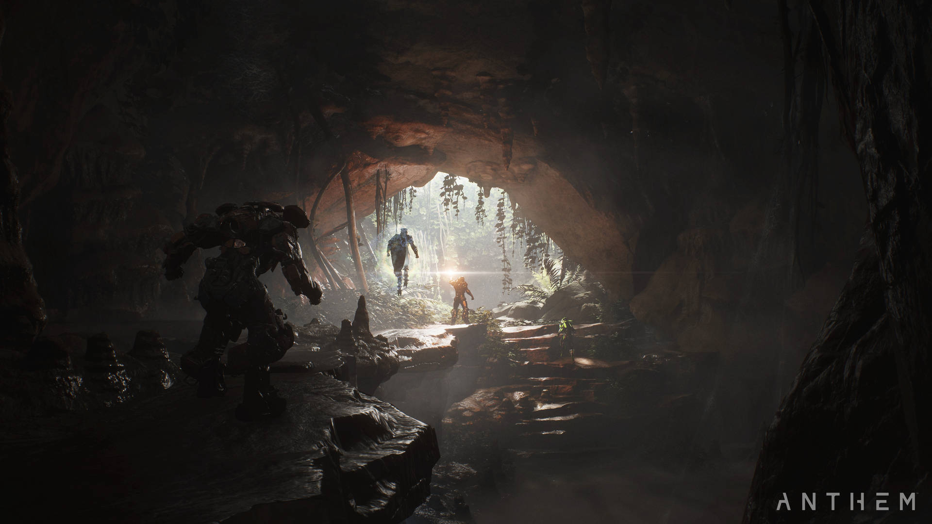 Anthem Game 4k Javelins In A Cave Background
