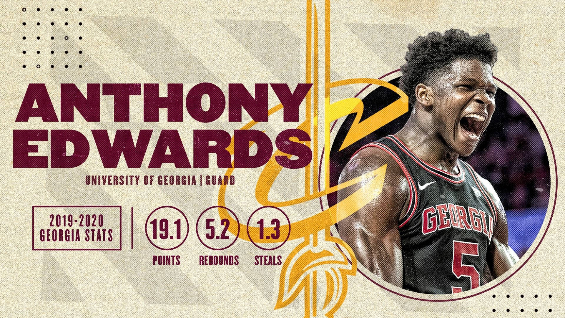 Anthony Edwards College Basketball Profile Wallpaper
