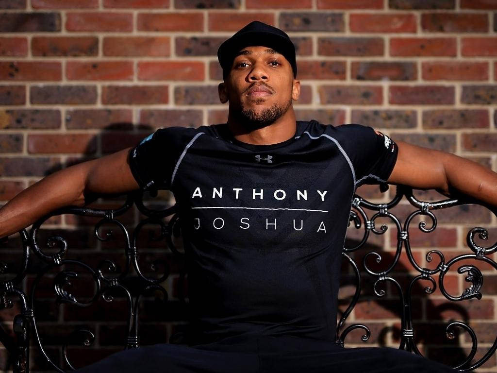 Anthony Joshua Black Shirt Name Wallpaper