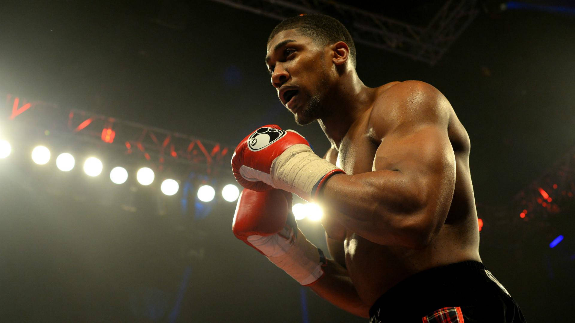 Anthony Joshua Red Gloves Together Wallpaper