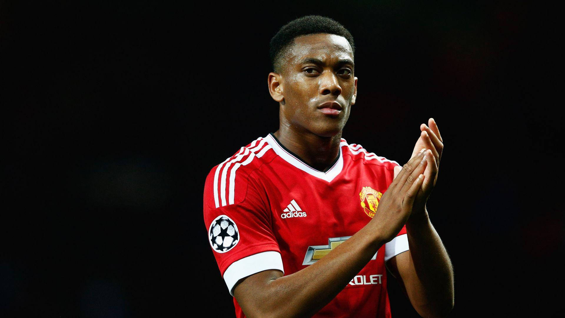 Anthony Martial Clapping Black Backgorund Wallpaper