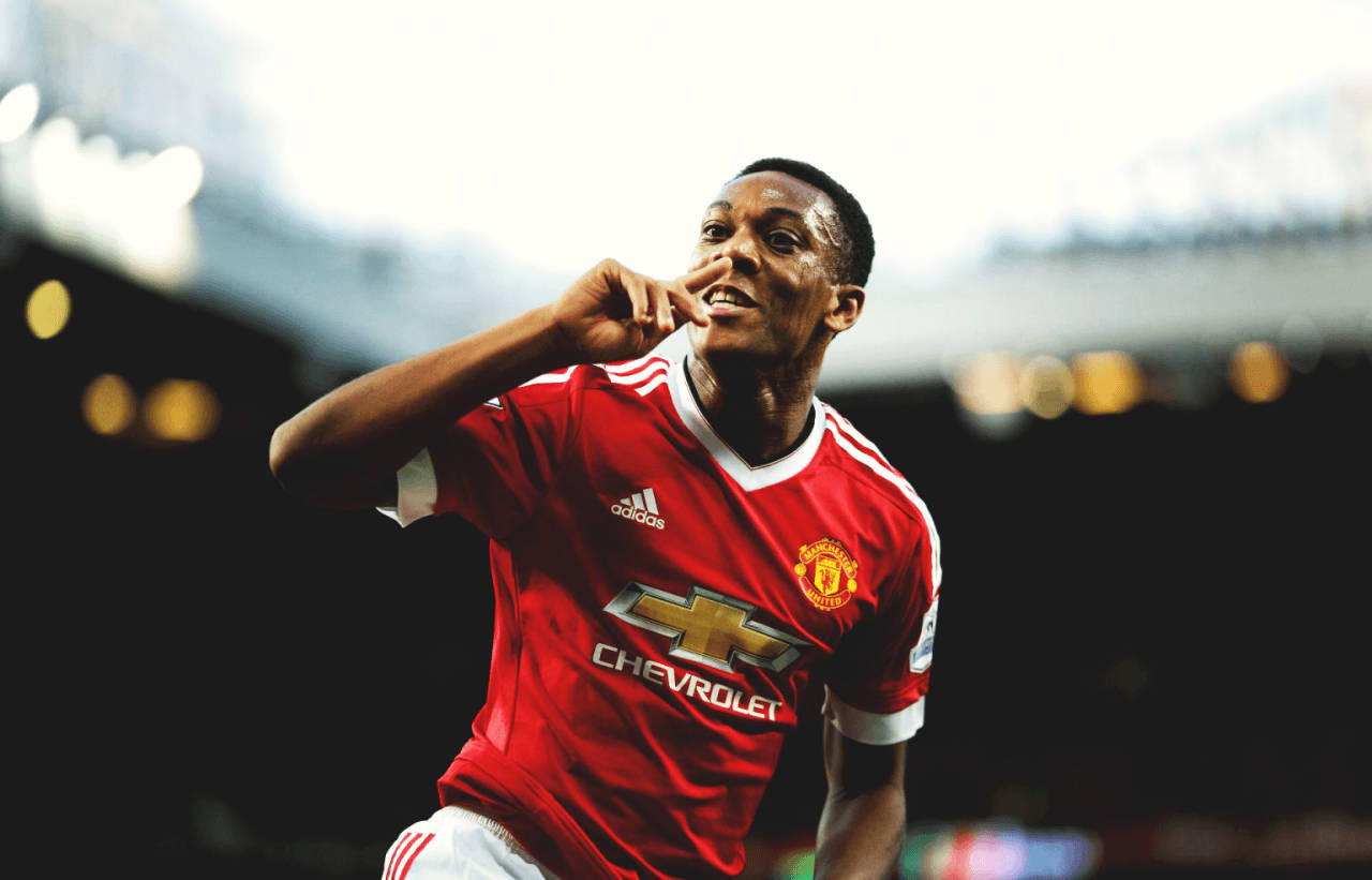 Anthony Martial Finger Above Mouth Wallpaper