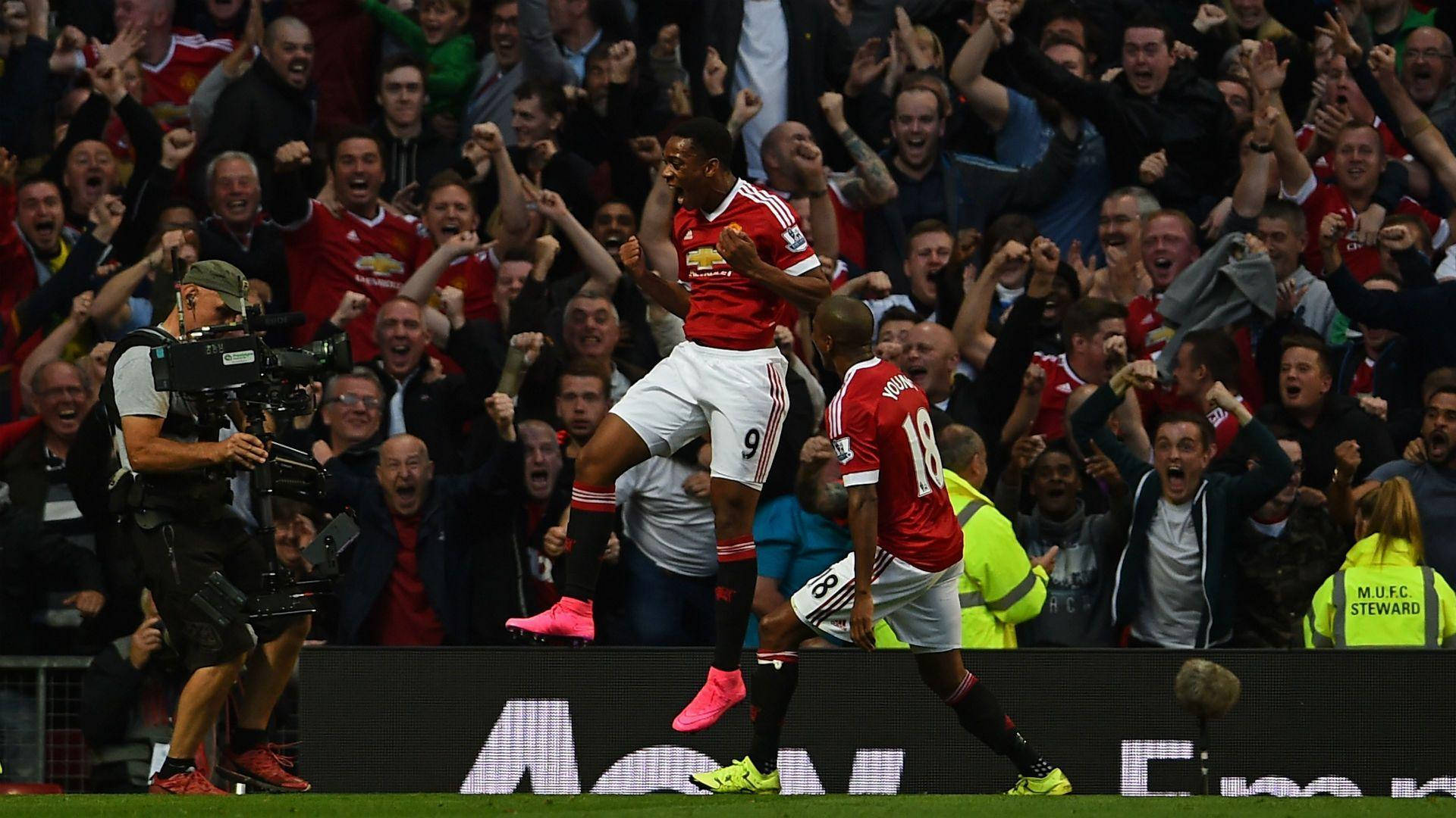 Anthony Martial Jumping Happiness Wallpaper