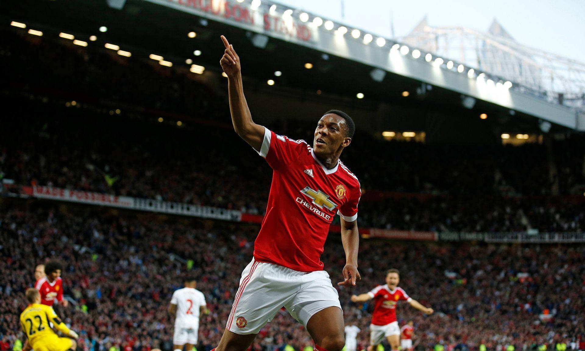 Anthony Martial Pointing At Audience Wallpaper