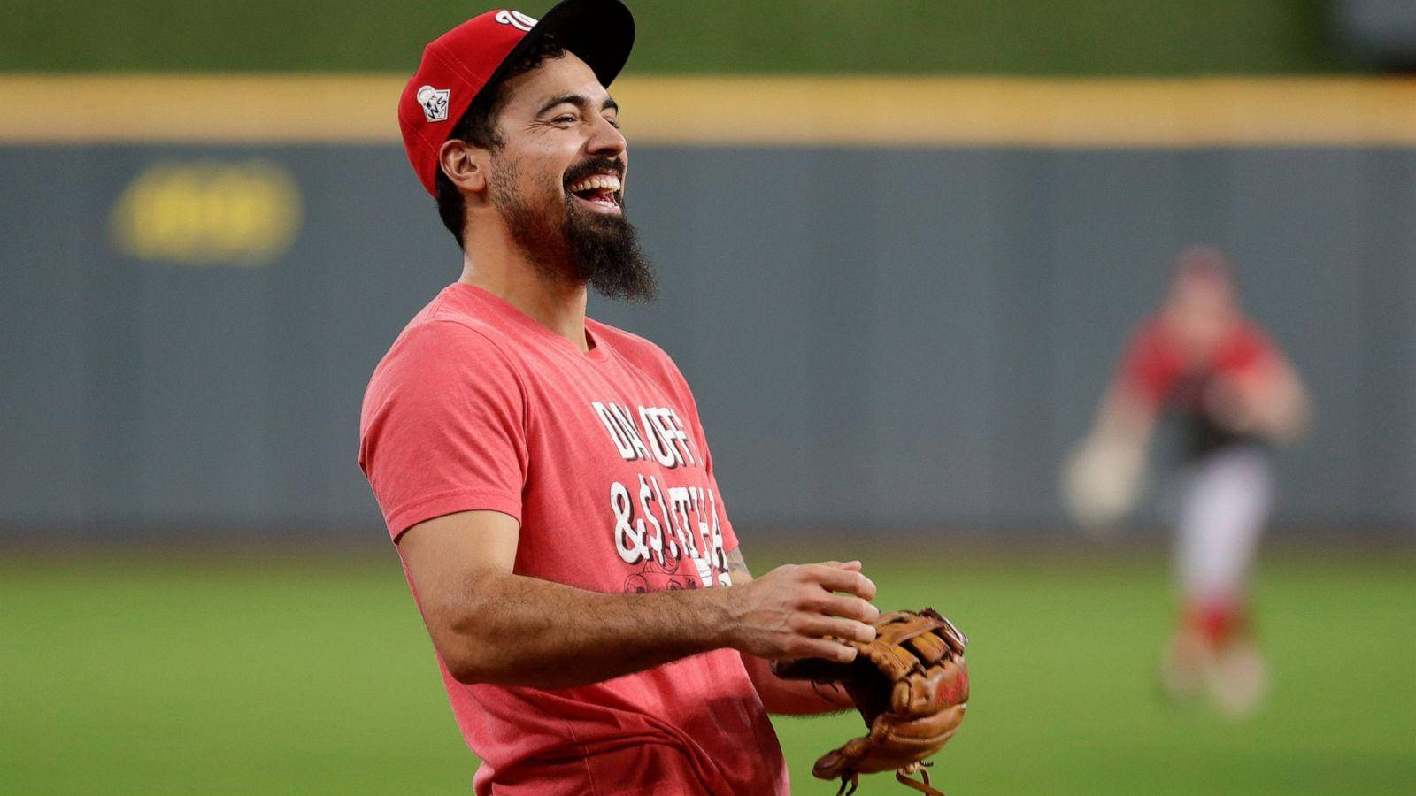 Anthony Rendon Laughing In Red Outfit