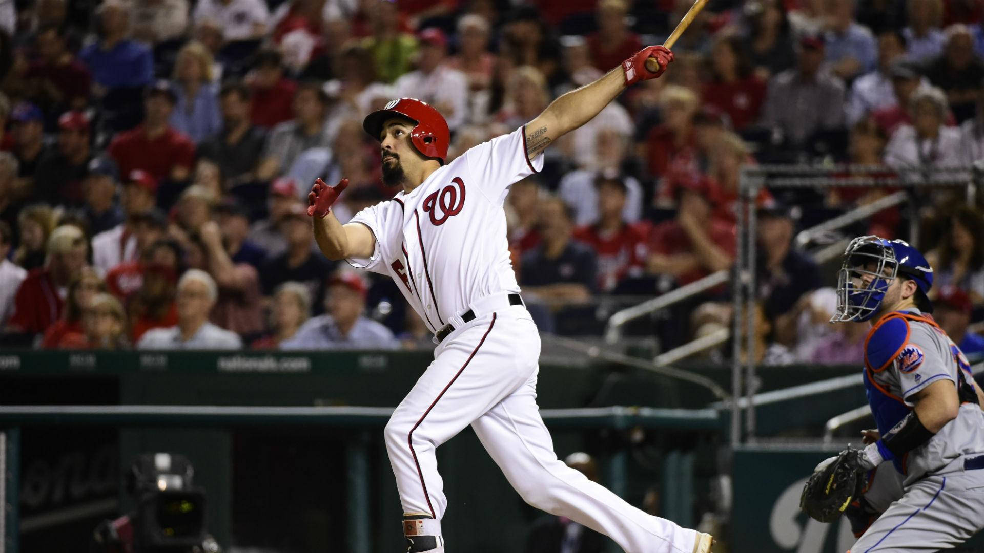 Anthony Rendon Running While Holding A Bat