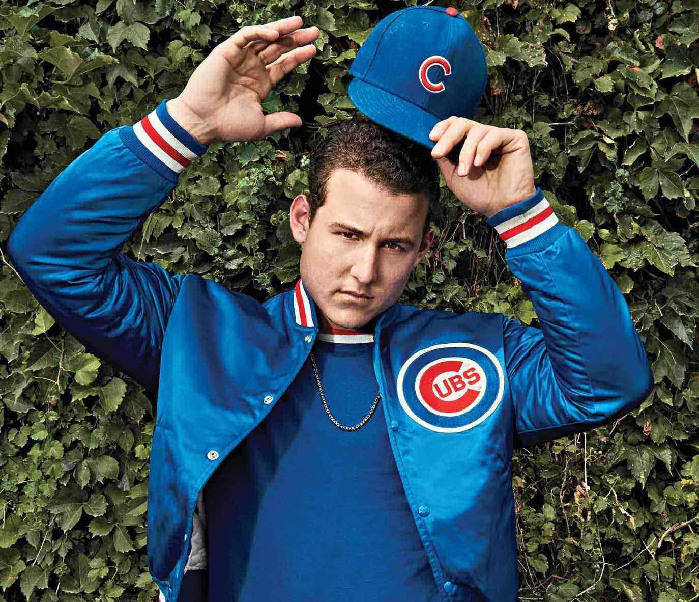 Anthony Rizzo Holding Hat Wallpaper