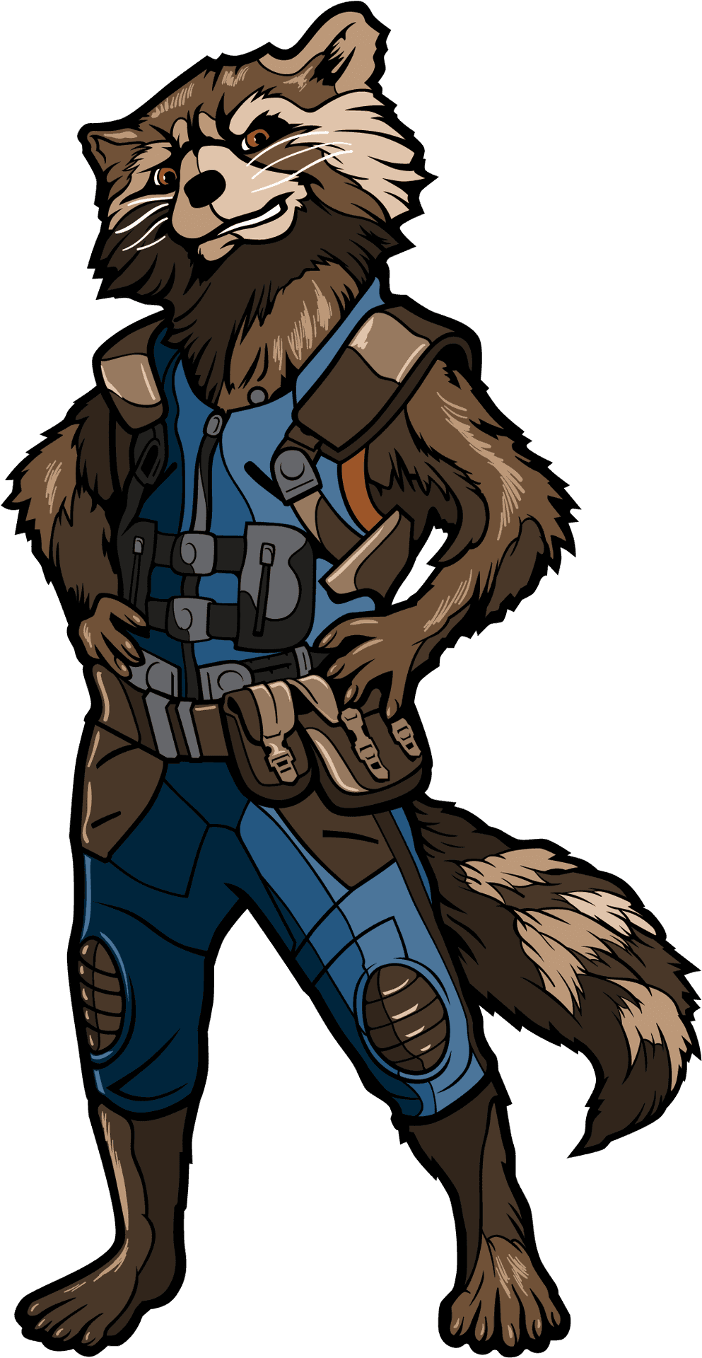 Anthropomorphic Raccoon Space Outfit SVG