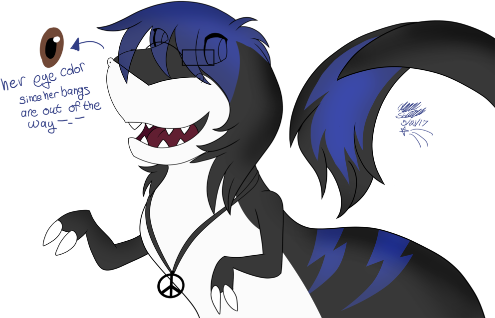 Anthropomorphic Skunk Character Art PNG